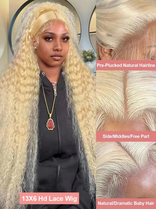 Deep Loose Wave Transparent Curly Wigs
