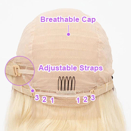 Former LACE Head Cap LACE FRONTAL WIG13x4 Straight 613 BLONDE Straight Hair