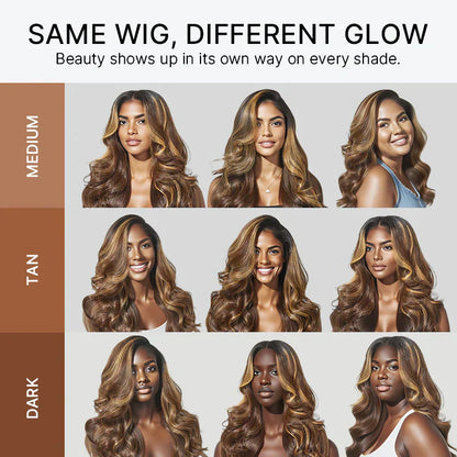 All-Day Comfort™ Wig 180% Density Honey Golden Blonde Loose Body Wave 7x6 Closure HD Lace Human Hair Wig Pre-Cut Lace